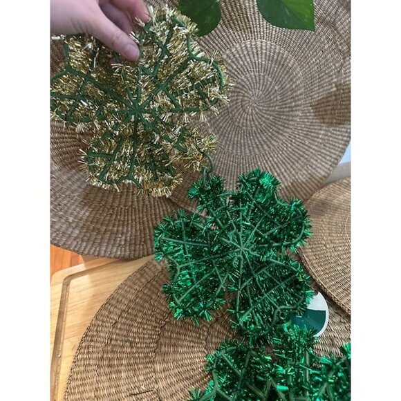 Tinsel Shamrock St. Patrick’s Day Wall Decor - Picture 7 of 7